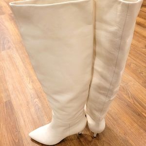 Marc fisher (Cream Leather boots)
